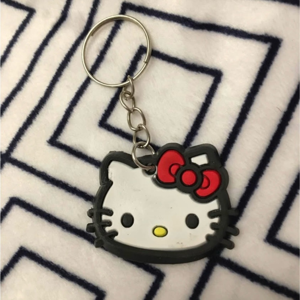 Hello Kitty Keyring - White, Red, Black